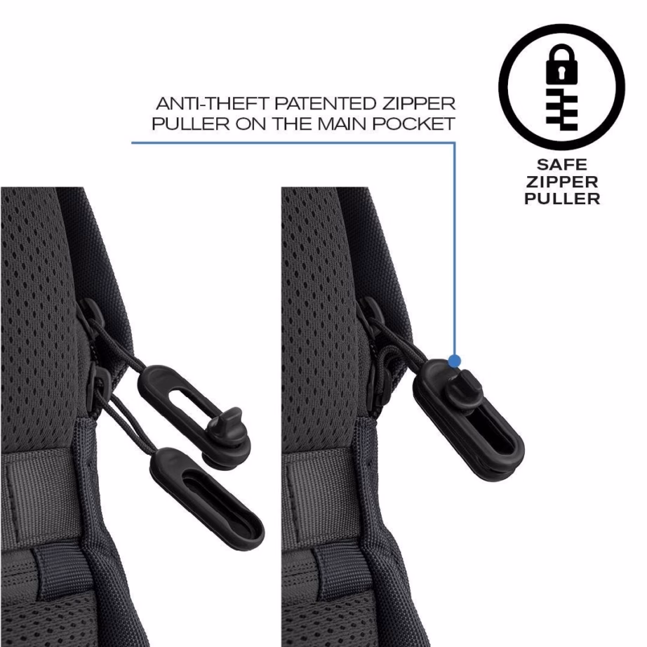 Vargusvastane seljakott XD DESIGN Bobby Soft P705.791, 16 l, 15,6″ sülearvutile, must - 11