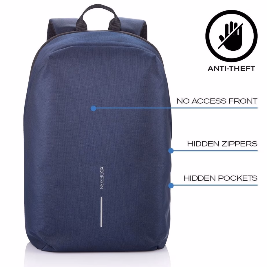 Vargusevastane seljakott XD DESIGN Bobby Soft navy P705.795, 16 l, 15,6″ - 2