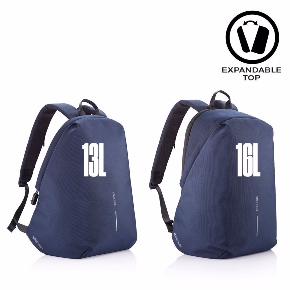 Vargusevastane seljakott XD DESIGN Bobby Soft navy P705.795, 16 l, 15,6″ - 4