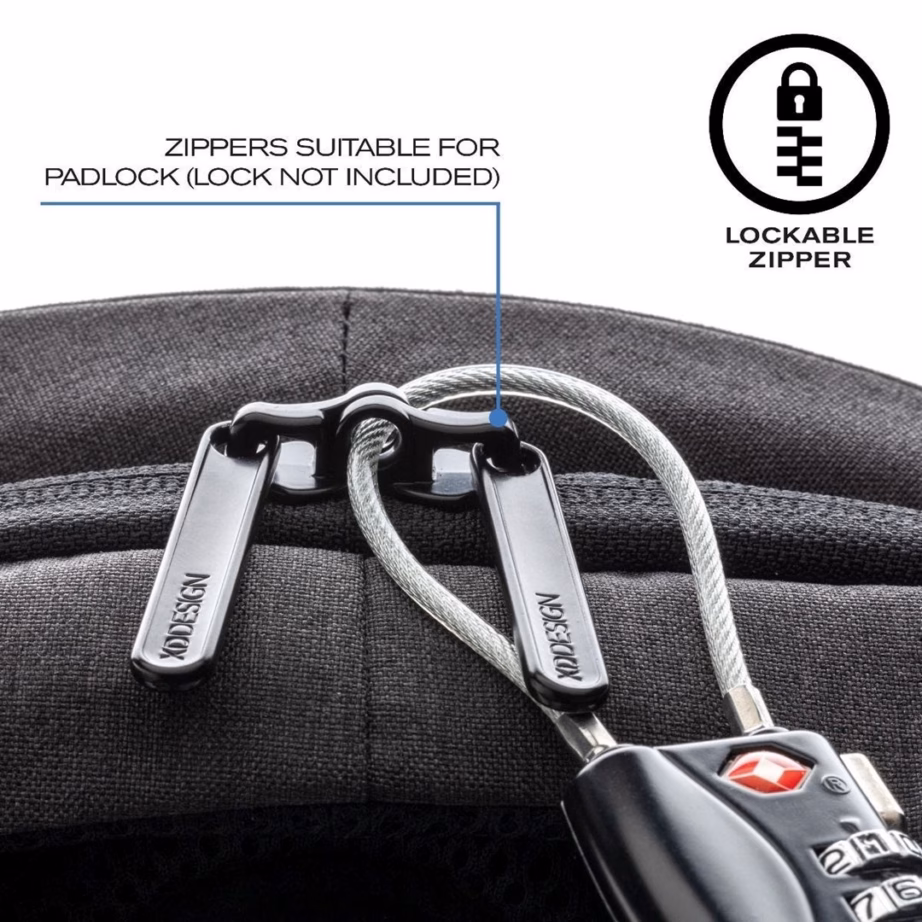 Vargusvastane seljakott XD DESIGN Bobby Hero XL P705.715, tumesinine, 21,5 l, USB, RFID - 12
