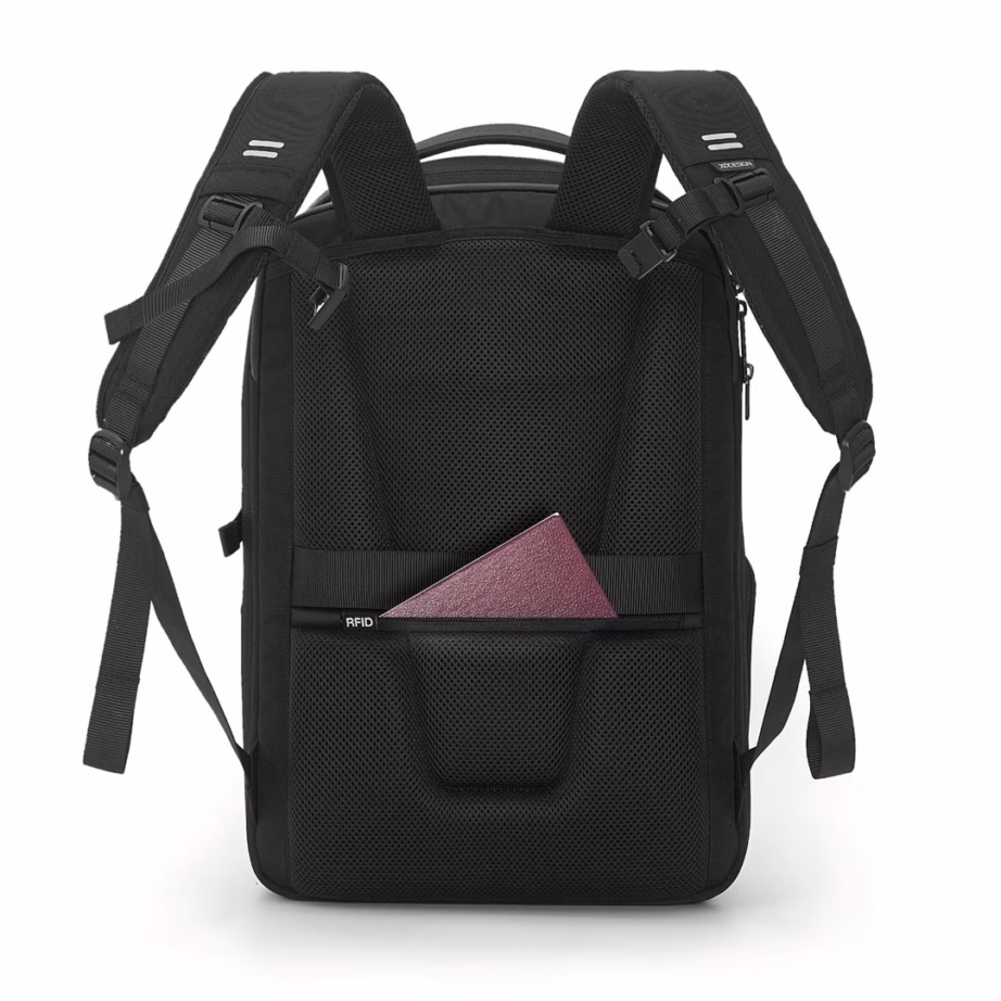 Seljakott XD DESIGN Bizz Backpack P705.931, 25 l, kuni 16″ sülearvutile, must - 12