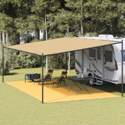 Telgimatt 400 x 600 cm, beež, ilmastikukindel HDPE, aasadega