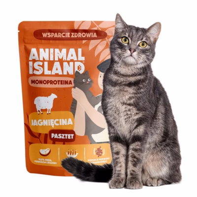 Märg kassitoit ANIMAL ISLAND Mono Lamb, monoproteiin, 100 g kotike