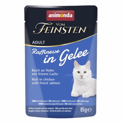 Märg kassitoit animonda ANIMONDA Vom Feinsten, kana ja lõhe tarretises, 85 g