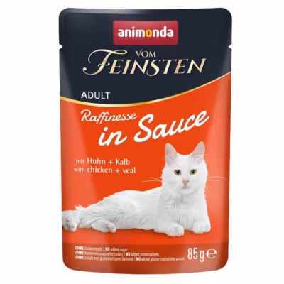 Kasside märgtoit animonda Vom Feinsten Raffinesse kastmes, kana ja vasikaliha, 85 g