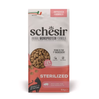 Kassi kuivtoit Schesir Animal Mono Protein Formula Sterilized Pork Ham, 10 kg
