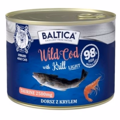 Märg kassitoit BALTICA Excellent Wild tursk krilliga Light, 185 g