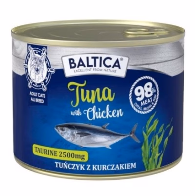 Kasside märgtoit BALTICA Excellent Tuna with chicken, täissööt, 185 g