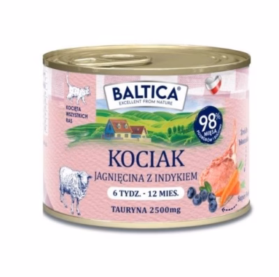 Kassipoja märgtoit BALTICA Smaki regionów, lambaliha ja kalkun, 185 g