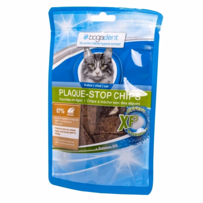 Hambakivi teket vähendavad kassimaiused bogar Bogadent Plaque-stop Chips Chicken, 50 g