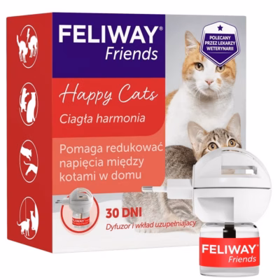 Kassidele mõeldud stressileevendaja Ceva Feliway Friends, difuusor ja täitepudel 48 ml