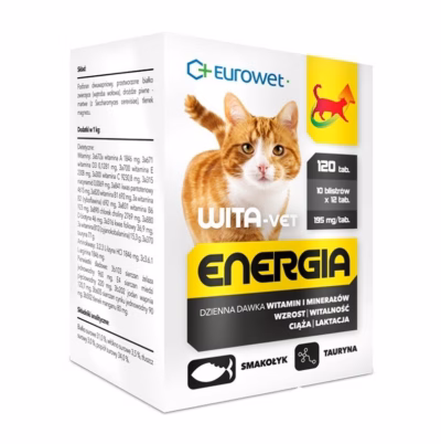 Toidulisand kassidele EUROWET Wita-Vet Energia, tabletid, 120 tk