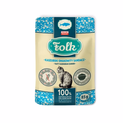 Kasside täissööt Folk Tasty Kashubian zander, märgtoit, 85 g