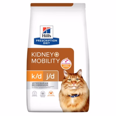 Kassi kuivtoit Hill's Prescription Diet k/d Kidney + Mobility, kana, 3 kg