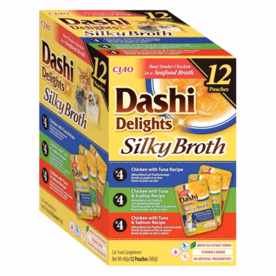 Märg kassitoit INABA Dashi Delights Silky Broth Chicken mix, täissööt täiskasvanud kassidele