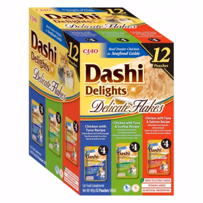 Kasside märgtoit INABA Dashi Delights Delicate flakes Tuna mix, täissööt