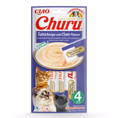Kassi maius INABA Churu tuunikala- ja karbimaitseline pasta, 4 × 14 g