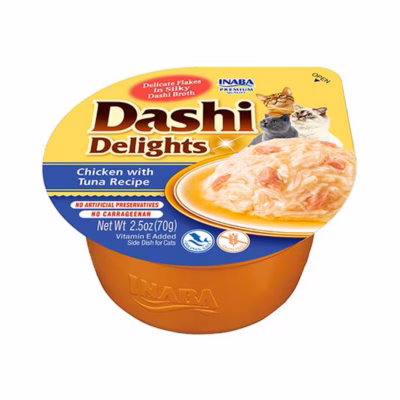 Kassimaitse INABA Dashi Delights kana ja tuunikala puljongiga, 70 g