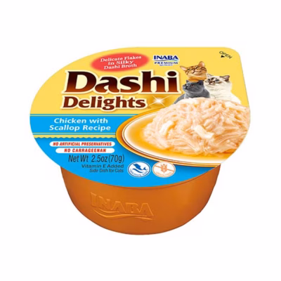 Kassimaius INABA Dashi Delights kana ja kammkarbiga puljongis, 70 g