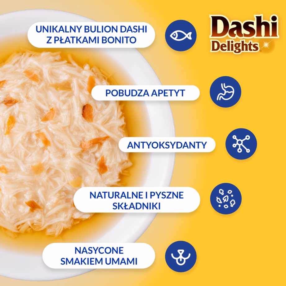 Kassimaius INABA Dashi Delights kana ja kammkarbiga puljongis, 70 g - 5