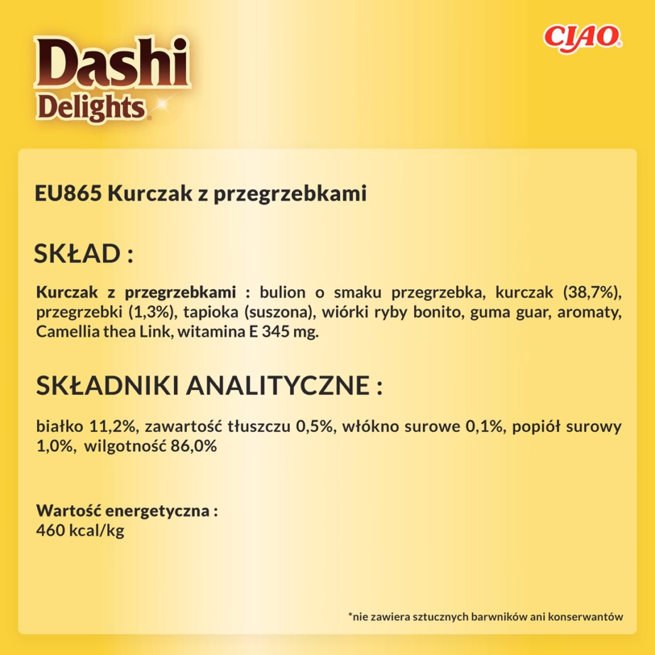 Kassimaius INABA Dashi Delights kana ja kammkarbiga puljongis, 70 g - 8
