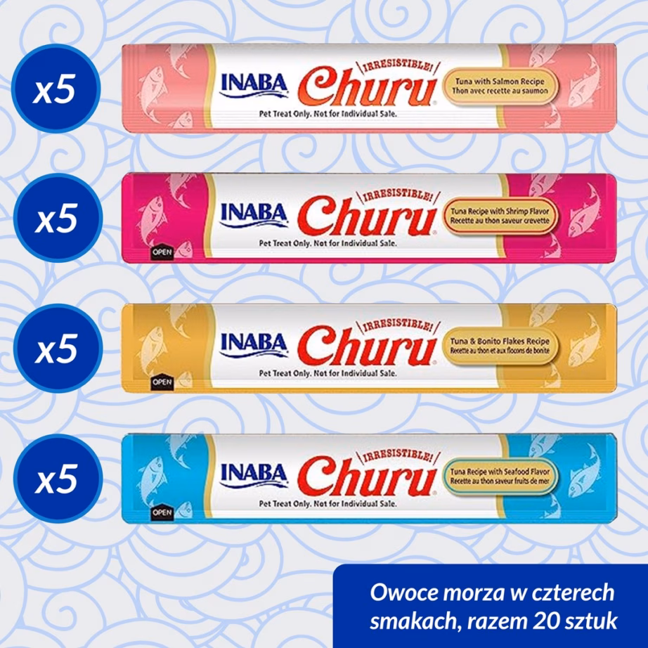Kassimaiusepasta INABA Churu Seafood Variety Box, 20 × 14 g - 6