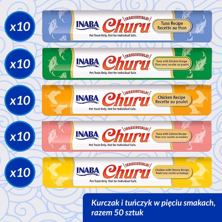 Kassi maius INABA Churu Varieties Chicken and tuna, pasta, 50 × 14 g - 3