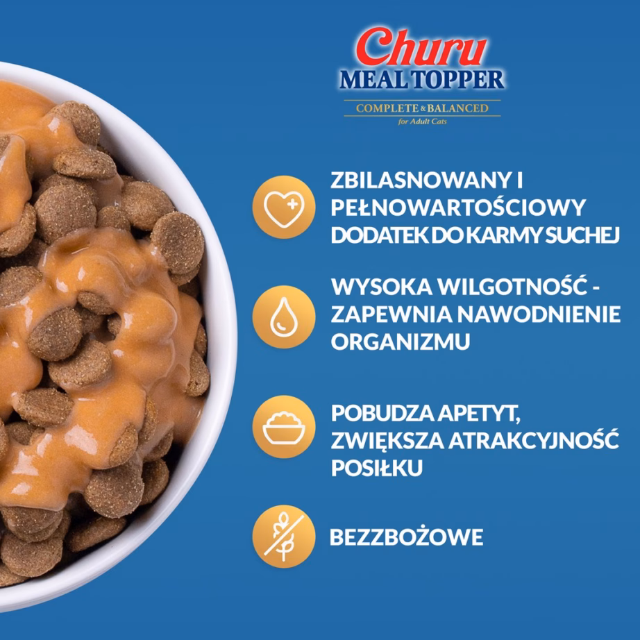 Kassimaius INABA Churu Meal Topper tuunikalaga ja kammkarbiga, 4 × 14 g - 4
