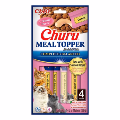 Kassimaius INABA Churu Meal Topper tuunikala ja lõhega, pasta, 4 × 14 g