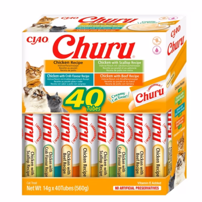 Kassi maius INABA Churu Variety Box Chicken, pastataoline maius, 40 × 14 g