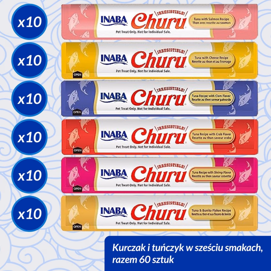 Kassimaiused INABA Churu Variety Box Tuna, tuunikalapasta, 60 × 14 g - 6