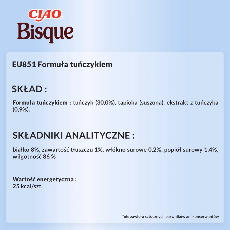 Kassi maius INABA Ciao Bisque Tuna, vedel tuunikalapüree, 40 g - 5
