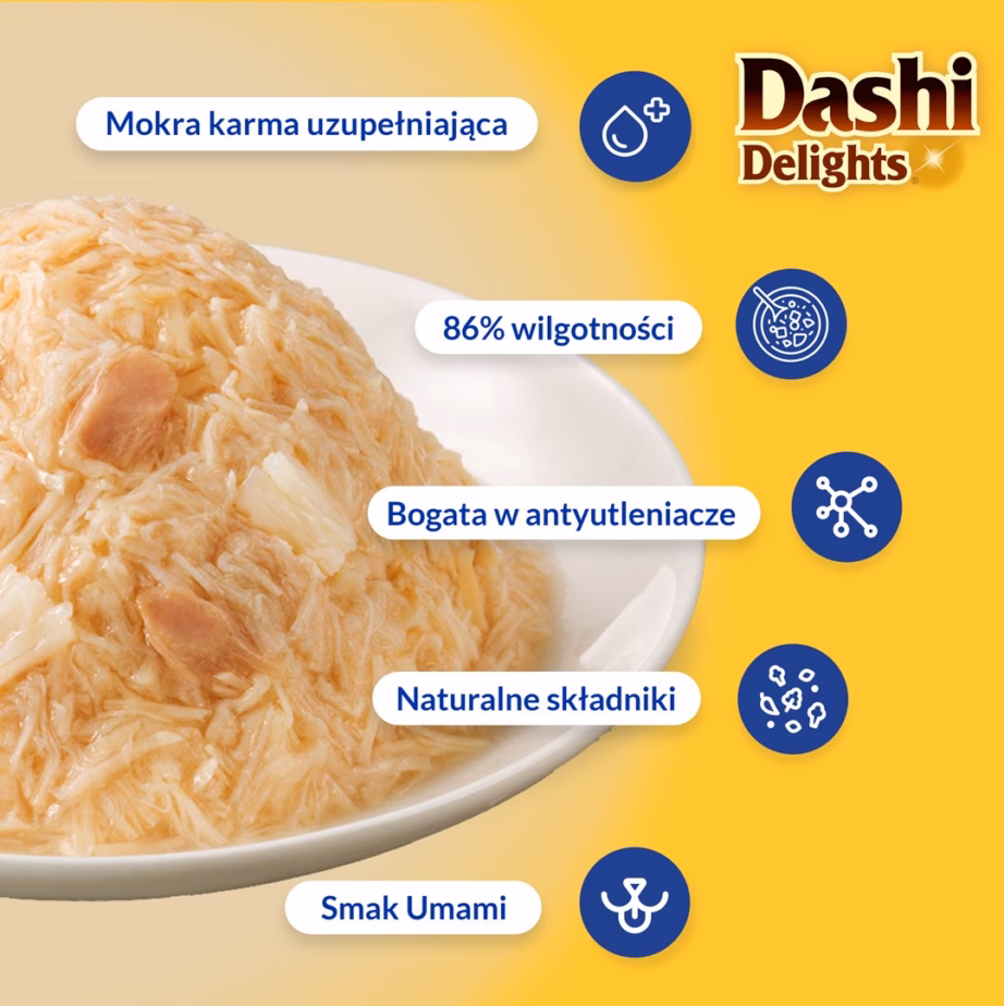 Kassimaius INABA Dashi Delights Delicate Flakes kana ja tuunikalaga, 40 g - 2