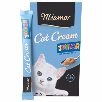 Kassimaius Miamor MIAMOR Cat Cream Junior pasteet kanaga, 6 × 15 g