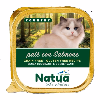 Kasside märgtoit Natua NATUA Country Salmon, lõhe, täissööt täiskasvanud kassile, 100 g