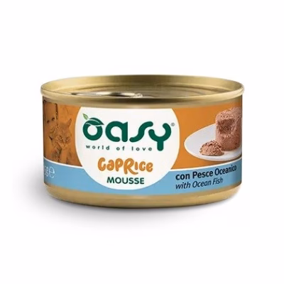 Kasside märgtoit Oasy Caprice Mousse Ocean Fish, 85 g (täissööt täiskasvanud kassile)