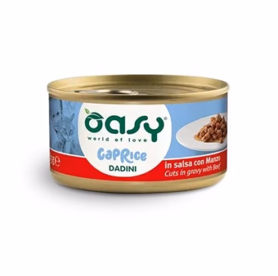 Kasside märgtoit Oasy Caprice Cuts in gravy veiselihaga, 85 g