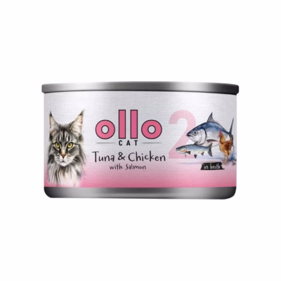 Kasside märgtoit OLLO Cat nr 2, tuunikala ja kana lõhega puljongis, 70 g
