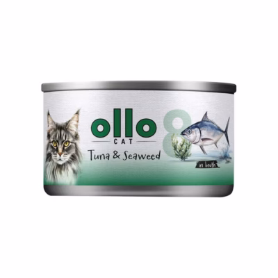 Kasside märgtoit OLLO Cat nr 8 Tuna & Seaweed in broth, 70 g