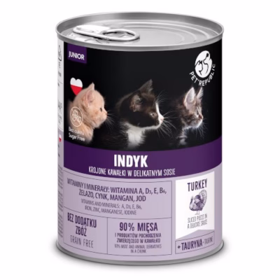 Kassipoja märgtoit PetRepublic PET REPUBLIC Junior Turkey, 400 g konserv