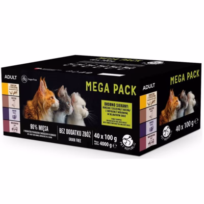 Märg kassitoit PetRepublic Mega Pack, kana koos vasika, pardi, kalkuni ja veiselihaga, 40 × 100 g