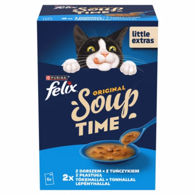 Kasside märgtoit PURINA Felix Original Soup Time Box Fish, 6 × 48 g