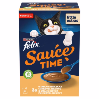 Kassi märgtoit PURINA Felix Sauce Time, täiendtoit täiskasvanud kassile, 6 × 40 g