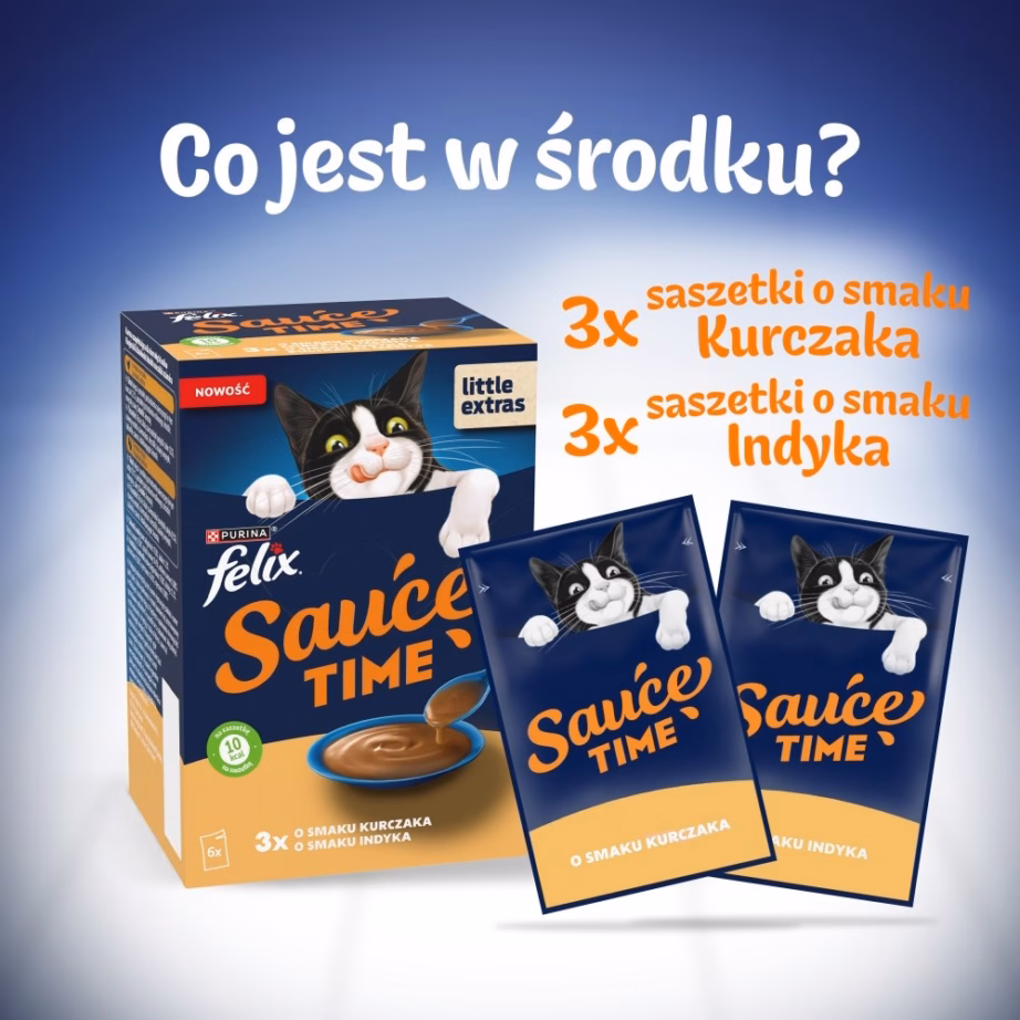 Kassi märgtoit PURINA Felix Sauce Time, täiendtoit täiskasvanud kassile, 6 × 40 g - 5