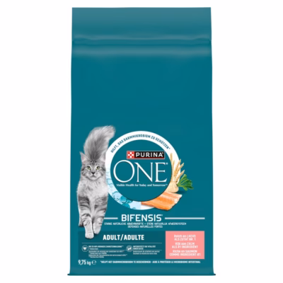 Kuiv kassitoit PURINA One Adult Salmon, lõhega, 9,75 kg
