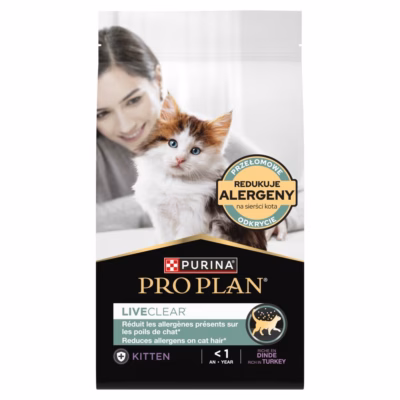 Kassipoja kuivtoit PURINA Pro Plan LiveClear Kitten, kalkuniga, 1,4 kg