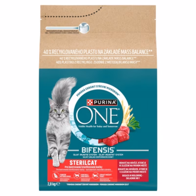 Kuiv kassitoit Purina One Bifensis Sterilcat, veiselihaga, 2,8 kg