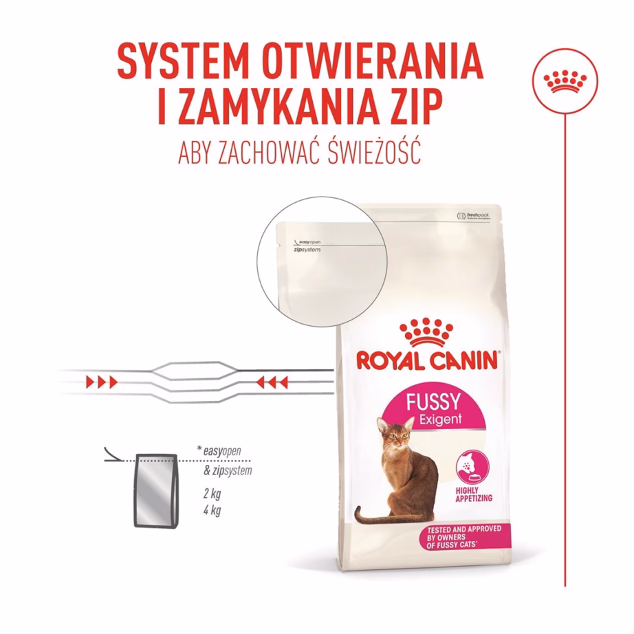 Kuiv kassitoit Royal Canin Exigent Fussy, täissööt täiskasvanud kassile, 2 kg - 7