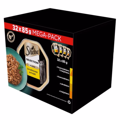 Kasside märgtoit Sheba Select Slices linnulihaga kastmes, 85 g