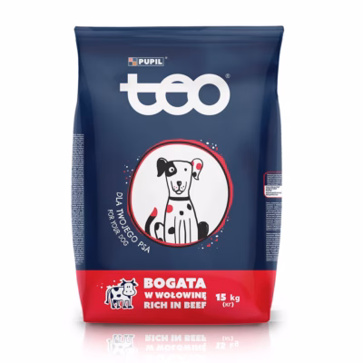 Koera kuivtoit Teo Rich in Beef, täissööt täiskasvanud koertele, 15 kg